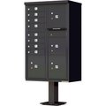 Florence Mfg Co Vital Cluster Box Unit, 8 Mailboxes & 4 Parcel Lockers, Black 1570-8T6BKAF